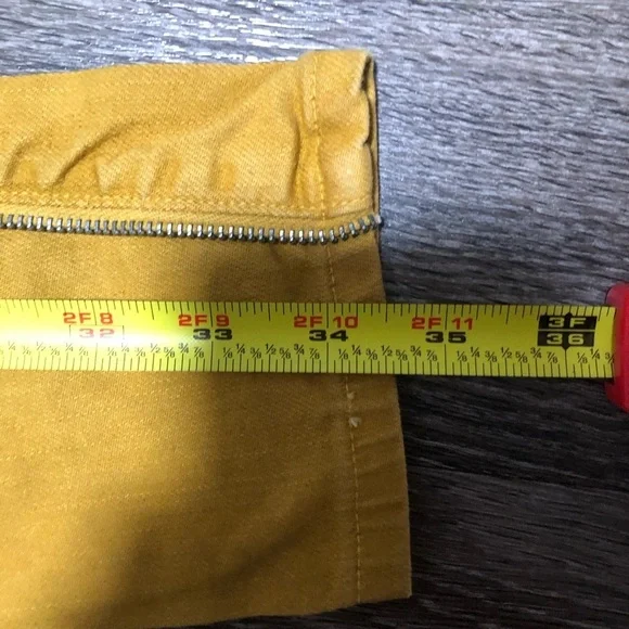 BIRD by Juicy Couture Yellow Skinny Jeans with Zipper Details - Size 25 - Picture 6 of 8